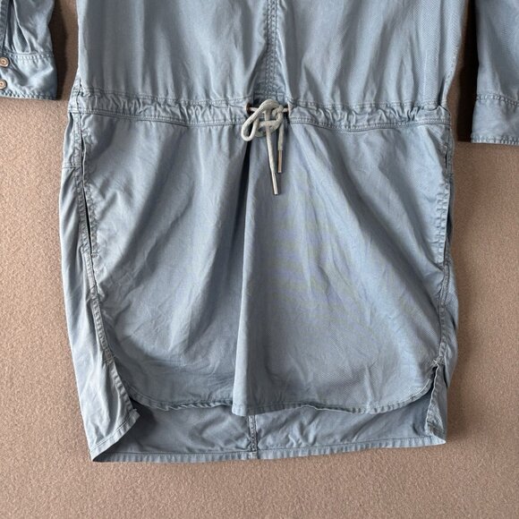 G-star Raw Denim Shirt Dress Relaxed Drawcord Pockets Small Boho Cottagecore Y2K - Picture 3 of 16